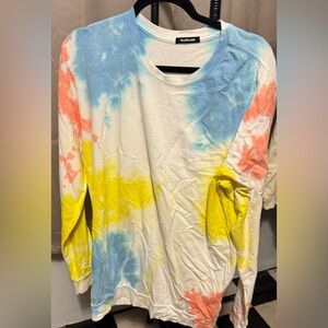 TALENTLESS Multicolor Tie-Dye Long Sleeve Tee
